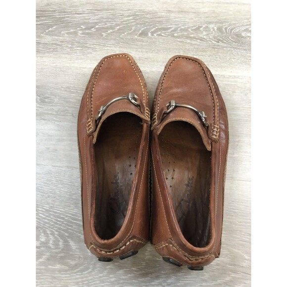 Clarks England Men's Brown Leather Comfort Bit Loafers Slip On Size 9.5M (71288) - Picture 6 of 9